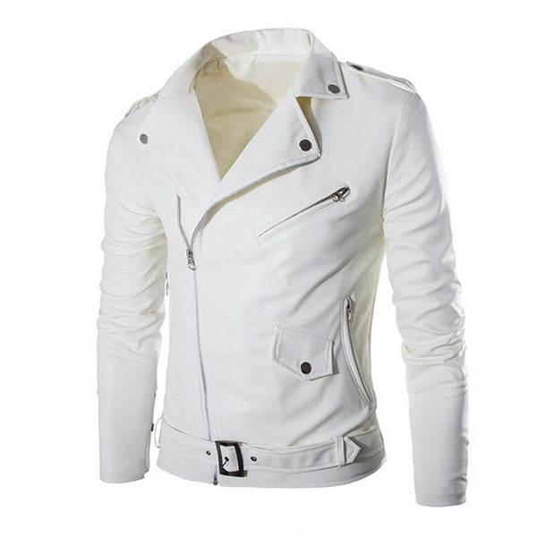 2019 Brand Autumn Spring Casual Zipper Leather Jacket